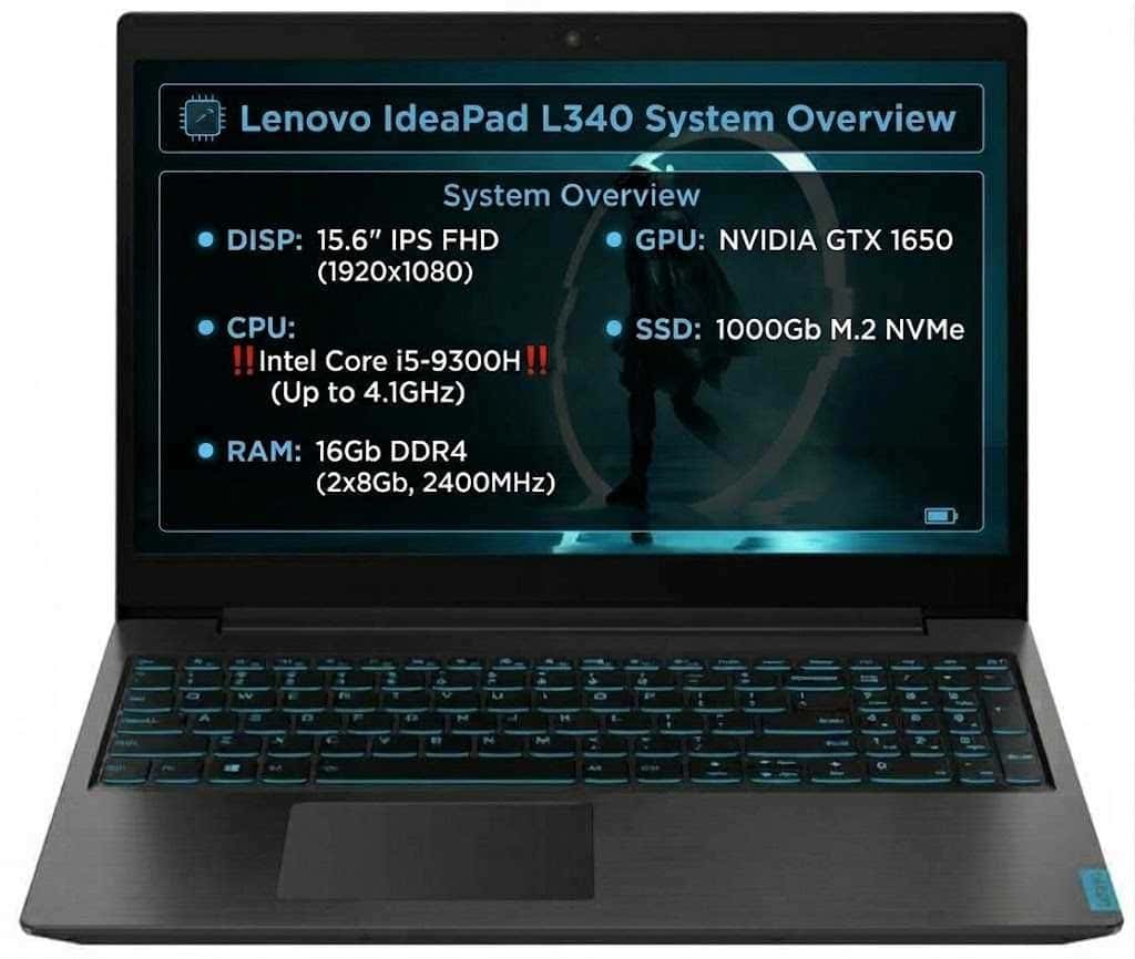 Lenovo IdeaPad L340 15.6" FHD Core i5-9300H 16/1TB GTX 1650