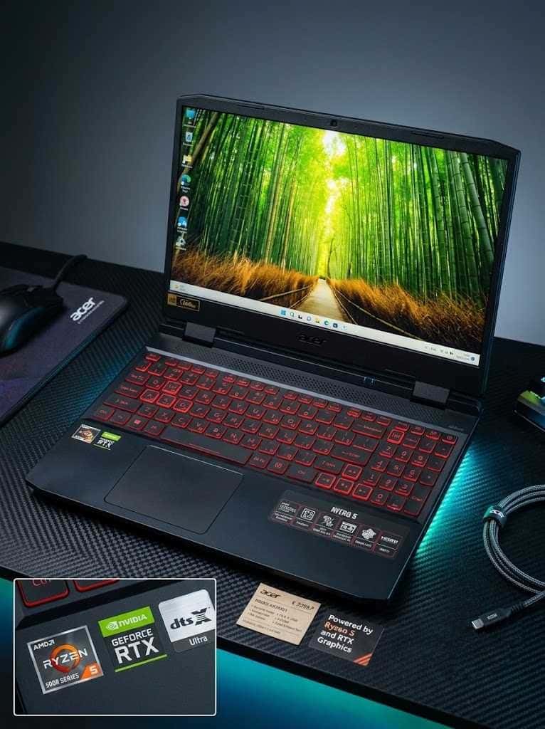 Acer Aser Nitro 5 N22C1 15.6" FHD 144Hz Ryzen 5 6600H 16/512 RTX 3050 4GB