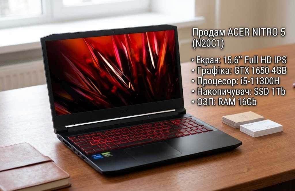 Acer NITRO 5 n20c1 15.6" FHD Core i5-11300H 16/1TB GTX 1650 4GB