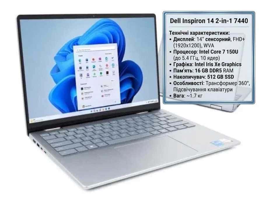 Dell Inspiron 14 2-in-1 7440 FHD+ 16/512