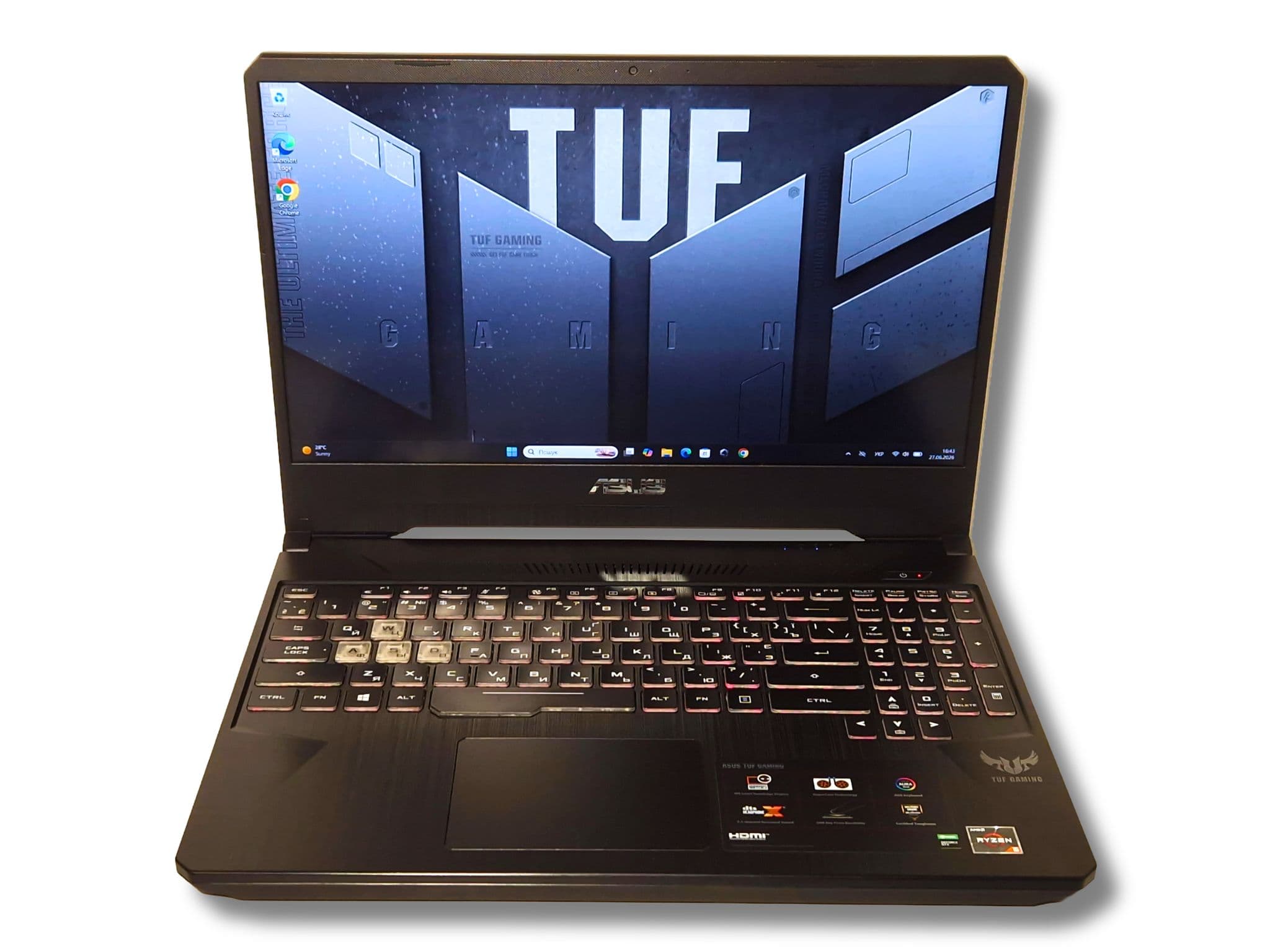 Ігровий ноутбук б/у ASUS TUF FX505DT IPS Ryzen 5 3550H 16/512 Гб GTX 1650 4Гб, Відмінний стан - фото 6
