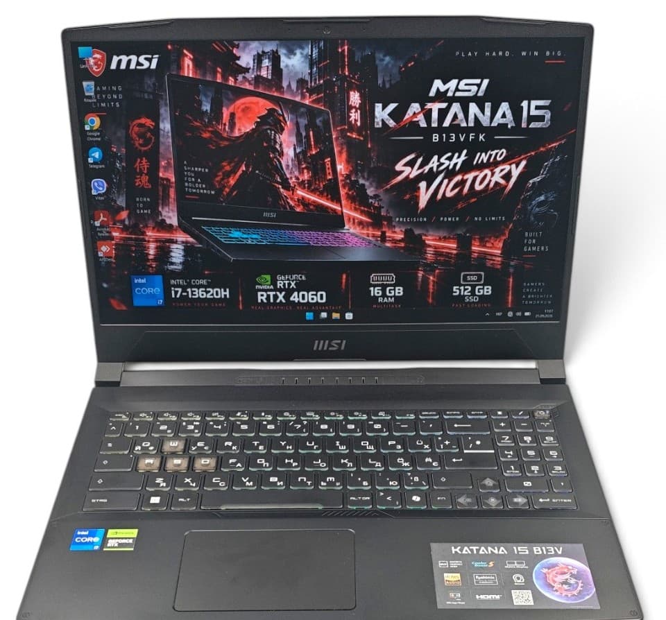 MSI Katana 15 B13VFK (Core -13620H / 16GB / 512GB SSD / ) б/в 15.6" FHD 144Hz Core i7-13620H 16/512 RTX 4060 8GB