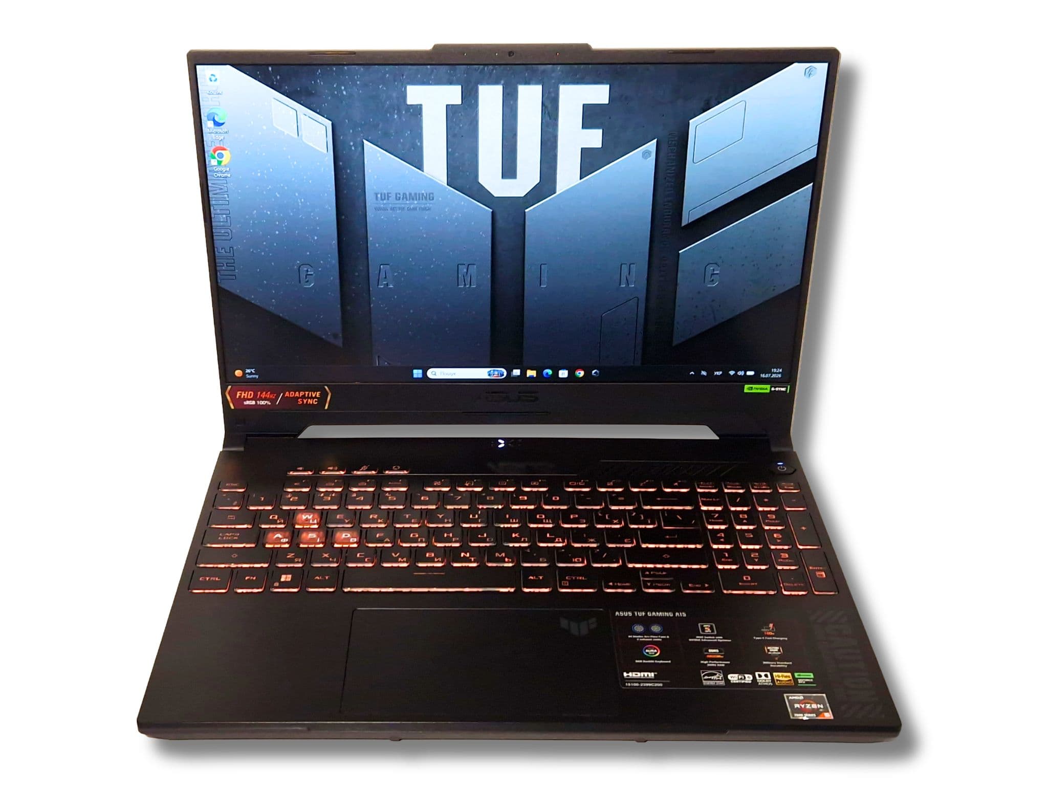 Ігровий ноутбук б/у Asus TUF A15 FA507NU 15.6" 144Hz sRGB 100% Ryzen 5 7535HS 16/512 Гб SSD RTX 4050 6Гб 140Вт Стан близький до нового - фото 6