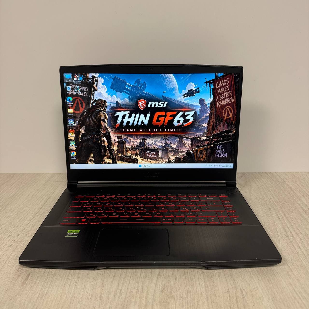 MSI Thin GF63 11UC 15.6" FHD 144Hz Core i7-11800H 16/512 RTX 3050 4GB