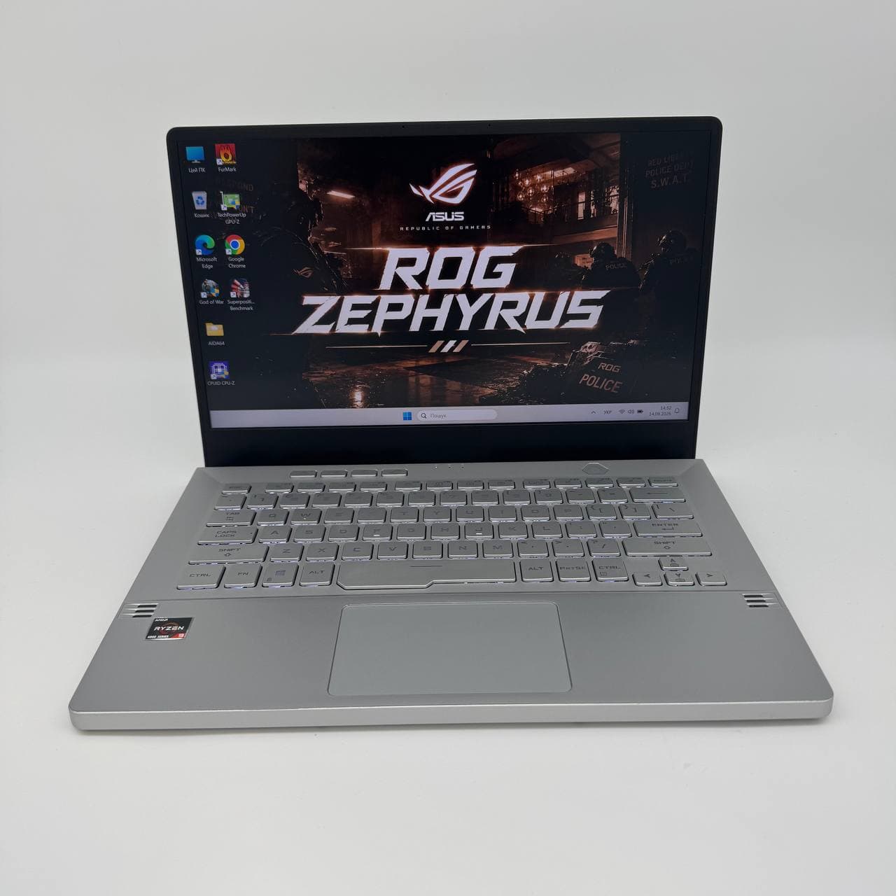 Asus ROG Zephyrus G14 GA401IV White 14.0" FHD 120Hz Ryzen 9 4900HS 16/512 RTX 2060 6GB
