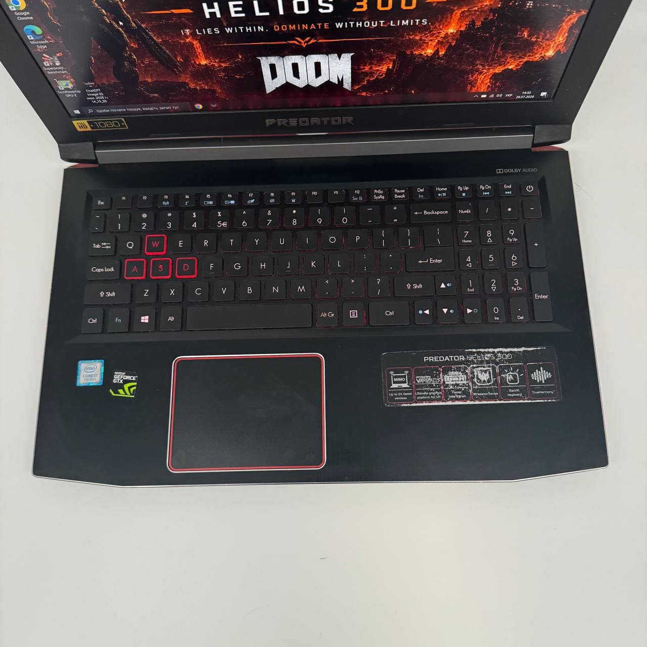 Acer Predator Helios 300 G3-571 SSD 512GB 15.6" Core i7-7700HQ 16/512 GTX 1060 6GB - фото 3