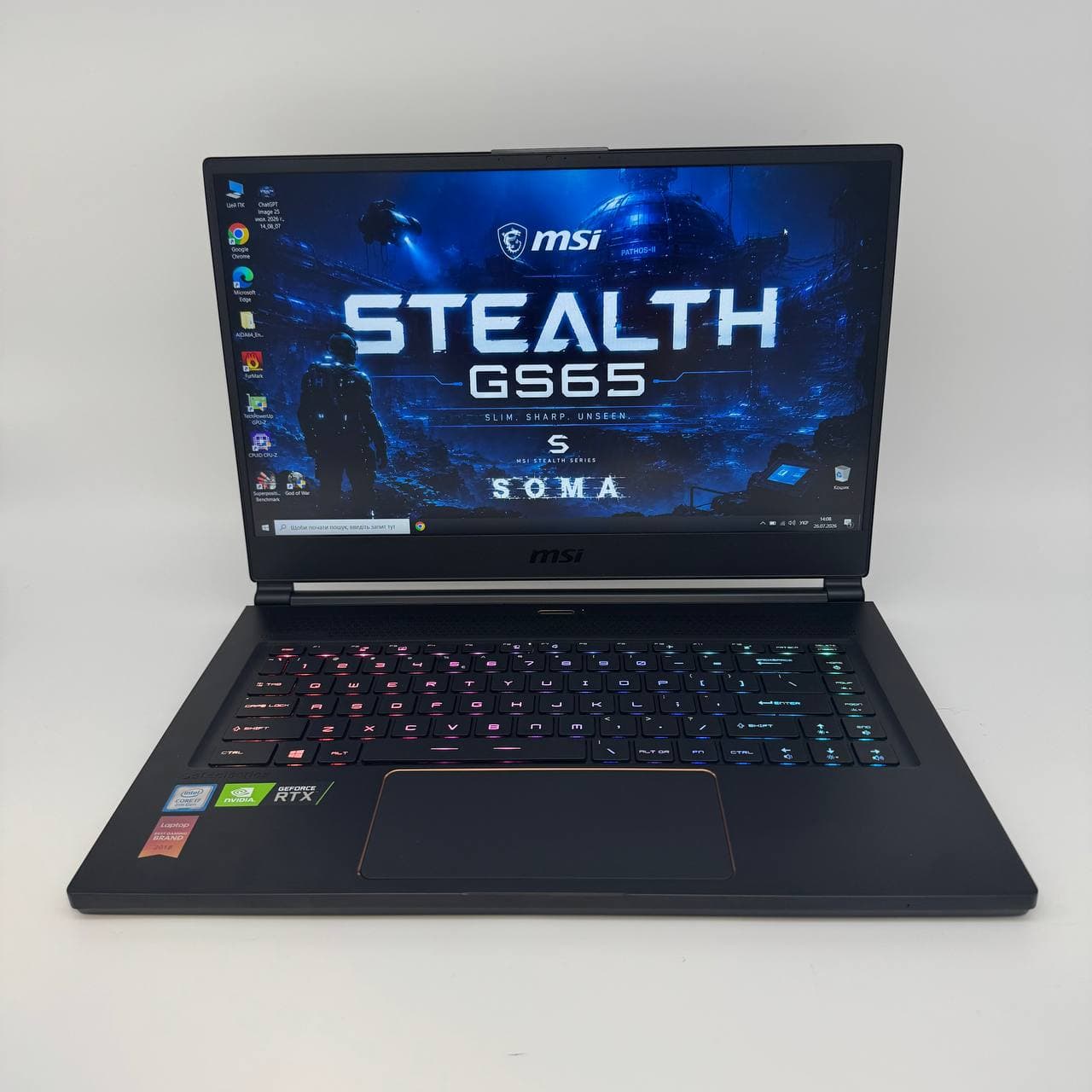 MSI GS65 Stealth 8SF 15.6" 144Hz Core i7-8750H 16/1024 RTX 2070 8GB - фото 1