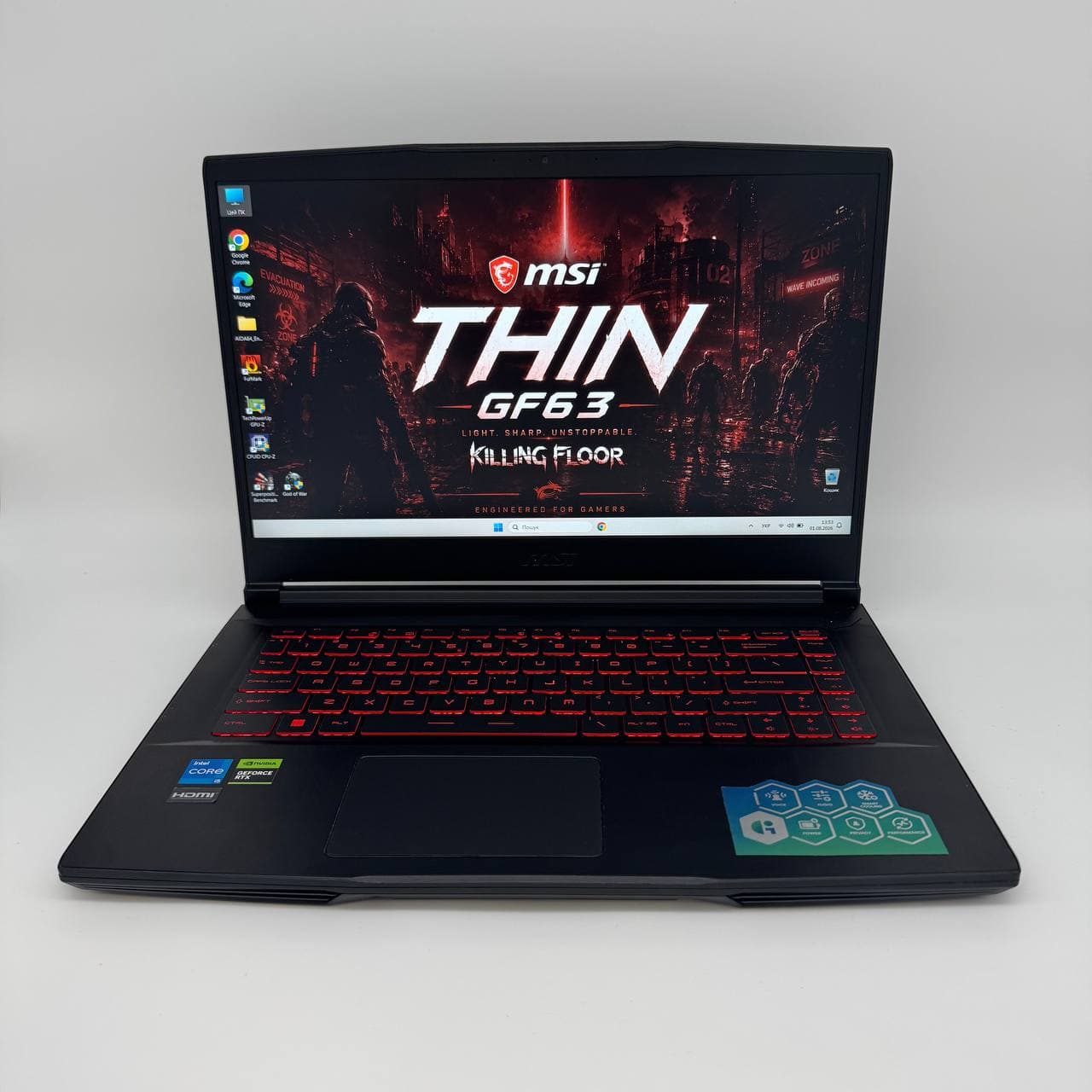 MSI Thin GF63 11UC 15.6" 144Hz Core i5-11400H 8/256 RTX 3050 4GB