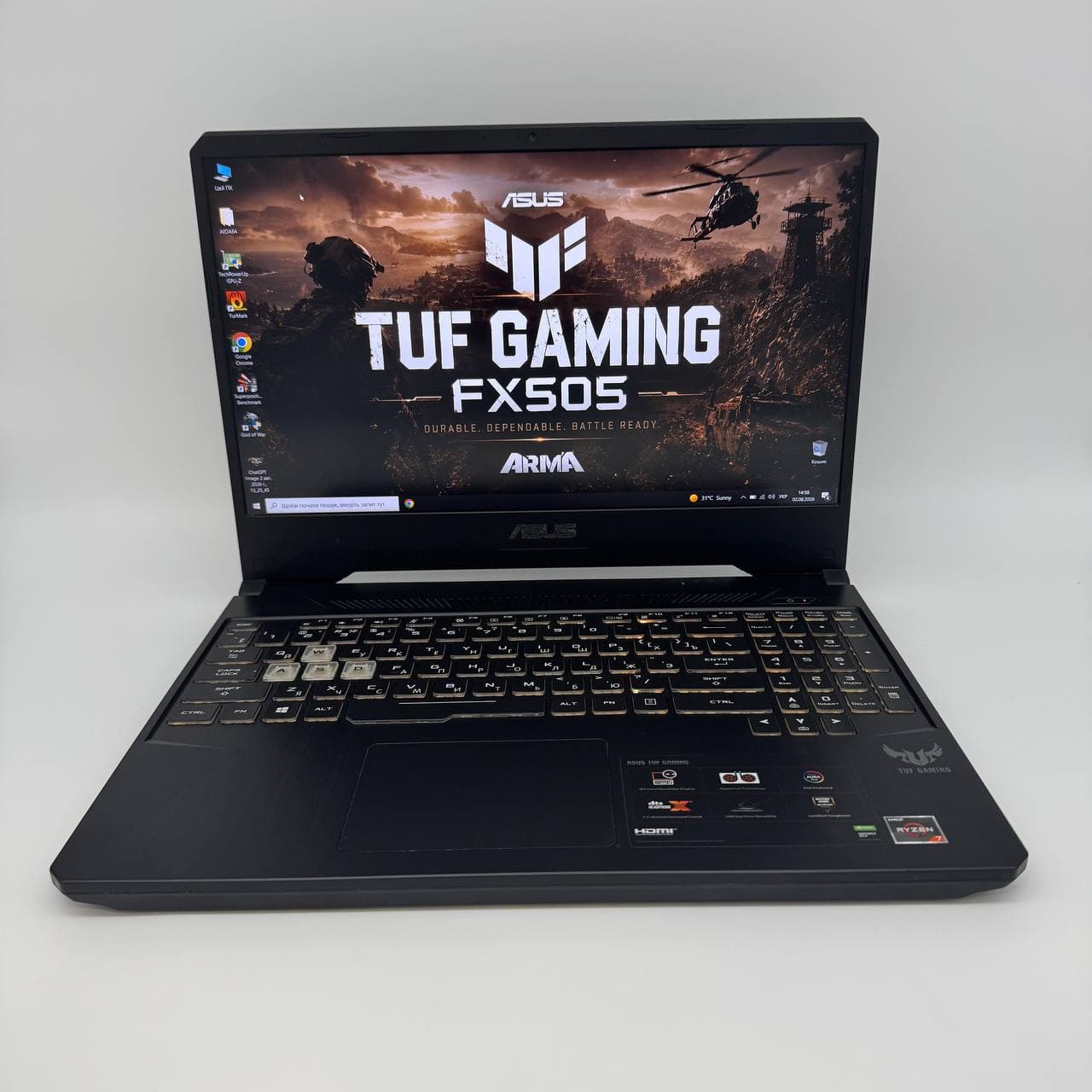 Asus TUF FX505DT 15.6" Ryzen 7 3750H 16/256 GTX 1650 4GB - фото 1