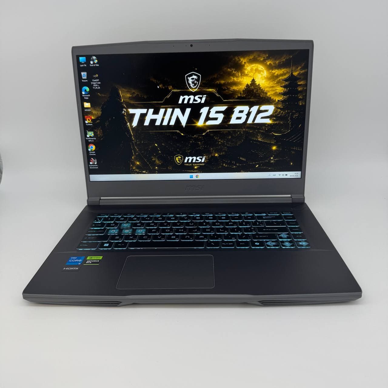 MSI Thin 15 B12UC 15.6" 144Hz Core i5-12450H 16/512 RTX 3050 4GB - фото 1