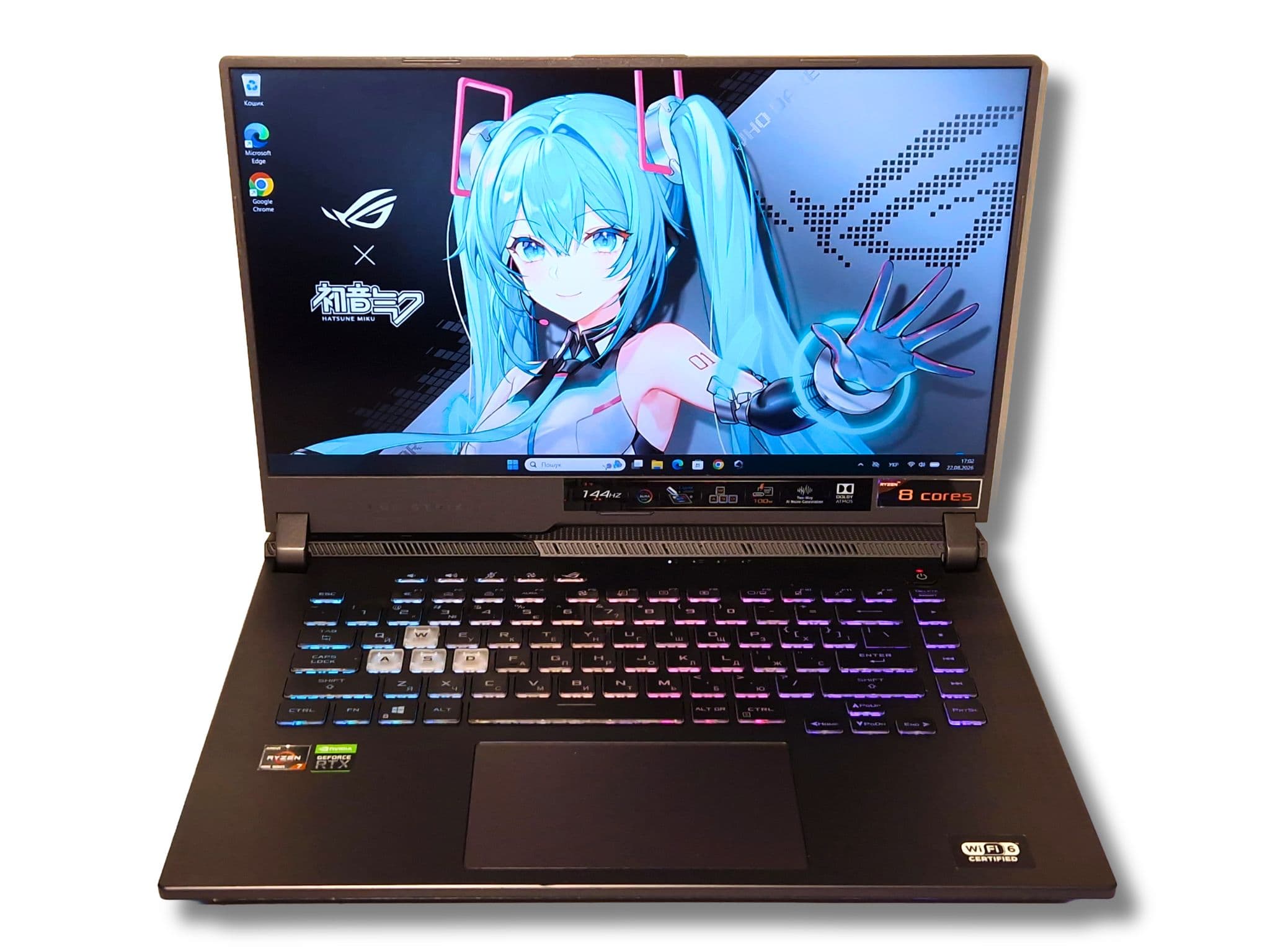 Ігровий ноутбук б/у ASUS ROG Strix G15 G513 15.6" 144Гц Ryzen 7 4800H 16/512 RTX 3050 Ti 95Вт Відмінний стан - фото 2