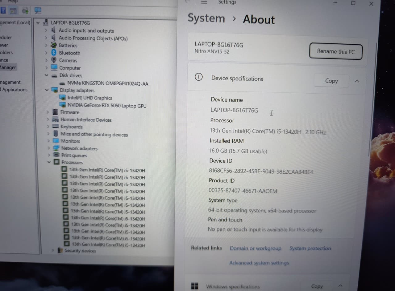 Acer Nitro V15 15.6" Core i5-13420H 16/1000 RTX 5050 8GB - фото 9