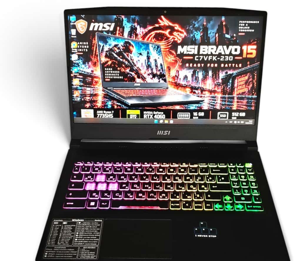 MSI Bravo 15 C7VFK 15.6" FHD 144Hz Ryzen 7 7735HS 16/512 RTX 4060 8GB