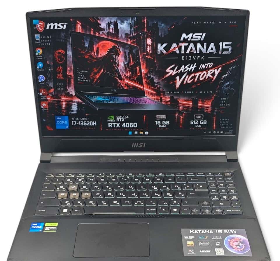 MSI Katana 15 B13VFK (Core -13620H / 16GB / 512GB SSD / ) б/в 15.6" FHD 144Hz Core i7-13620H 16/512 RTX 4060 8GB