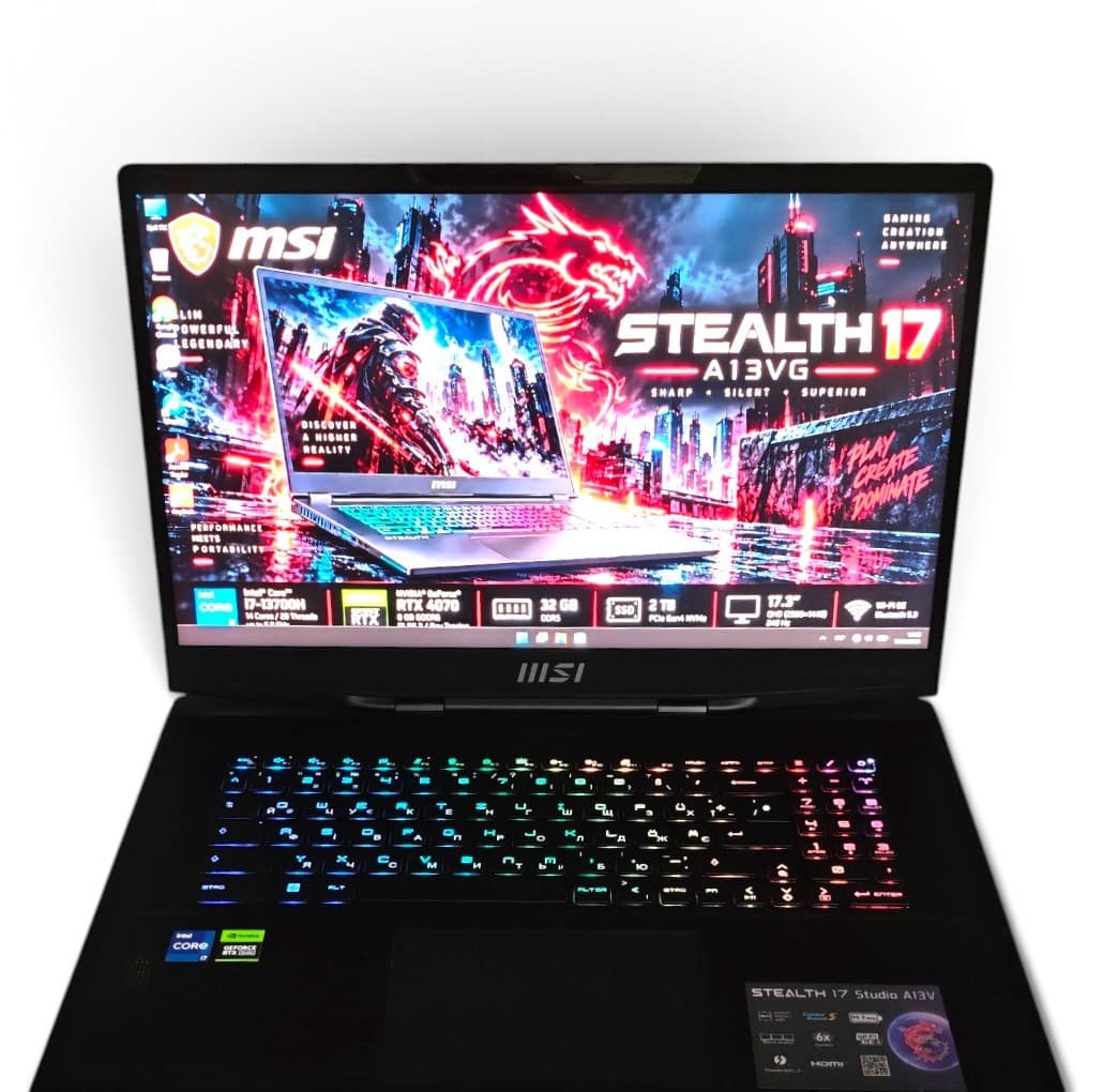 MSI Stealth 17 Studio A13VG 17.3" QHD 240Hz Core i7-13700H 32/2TB RTX 4070 8GB