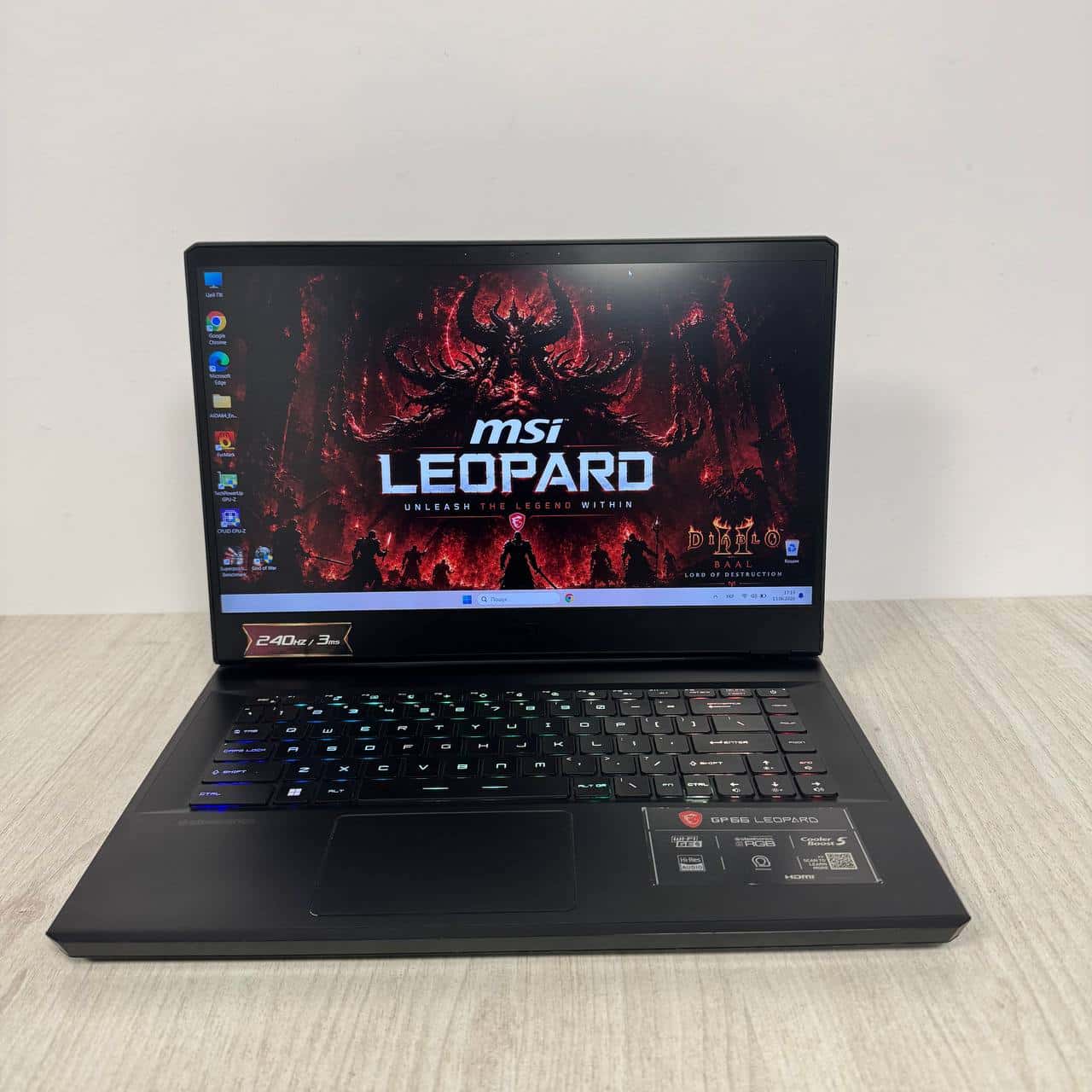 MSI GP66 Leopard 11UH 240Hz SSD 1024GB 15.6" FHD i7 11800H 16/1.024TB RTX 3080 8GB