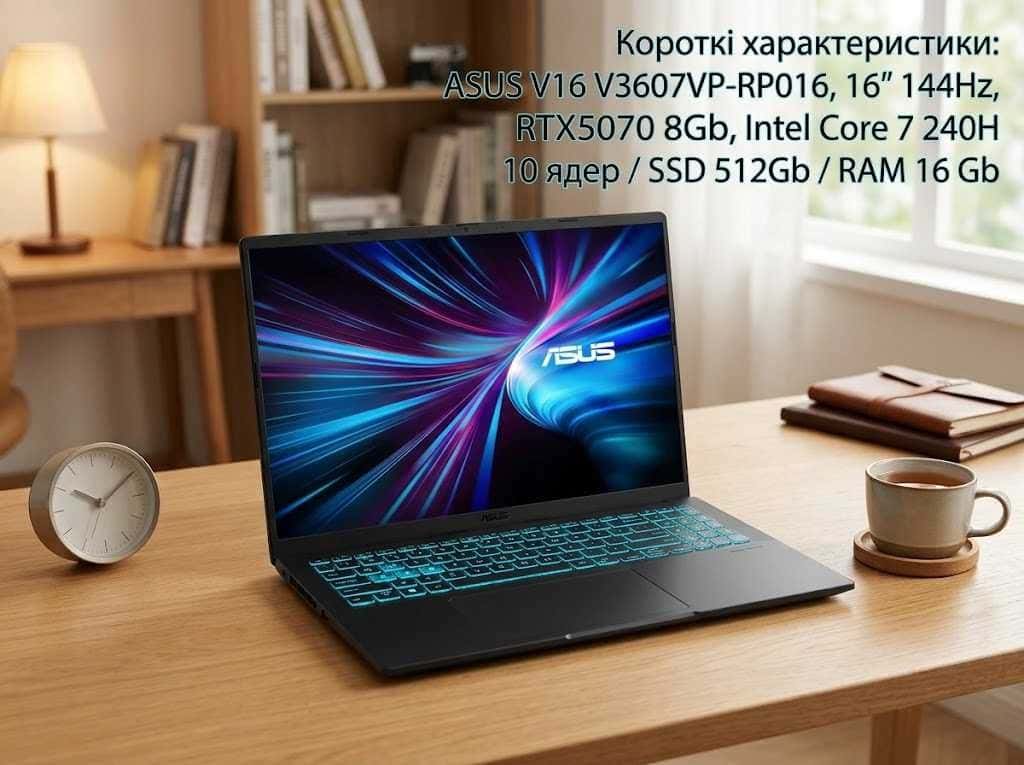 ASUS V16 V3607VP-RP016 144Hz Core 7 240H 16/512 RTX 5070 8GB