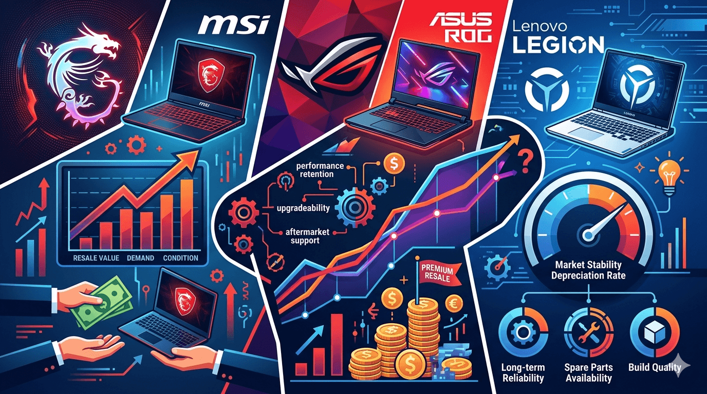 MSI, ASUS ROG чи Lenovo Legion: яка марка краще тримається на вторинному ринку